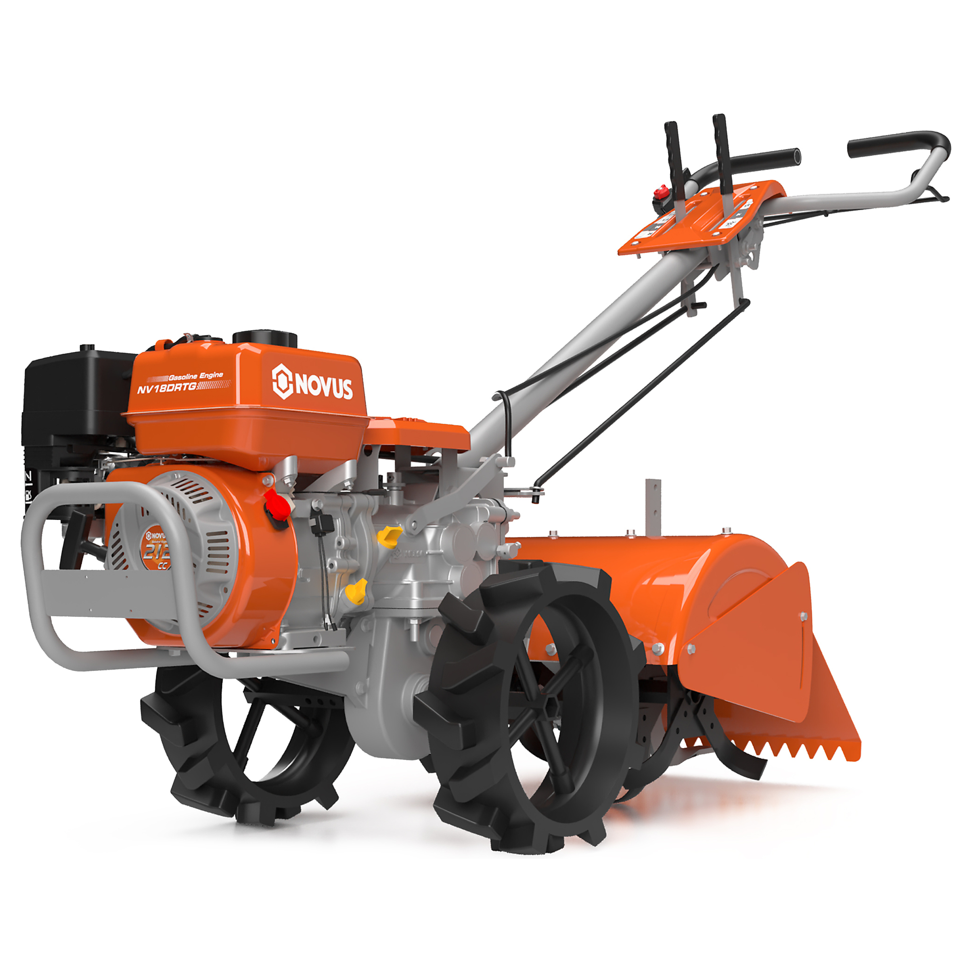 NOVUS, 18in. Dual Direction, Gear Drive Rear Tine Tiller, Max. Working Width 18 in, Engine Displacement 212 cc, Model# NV18DRTG